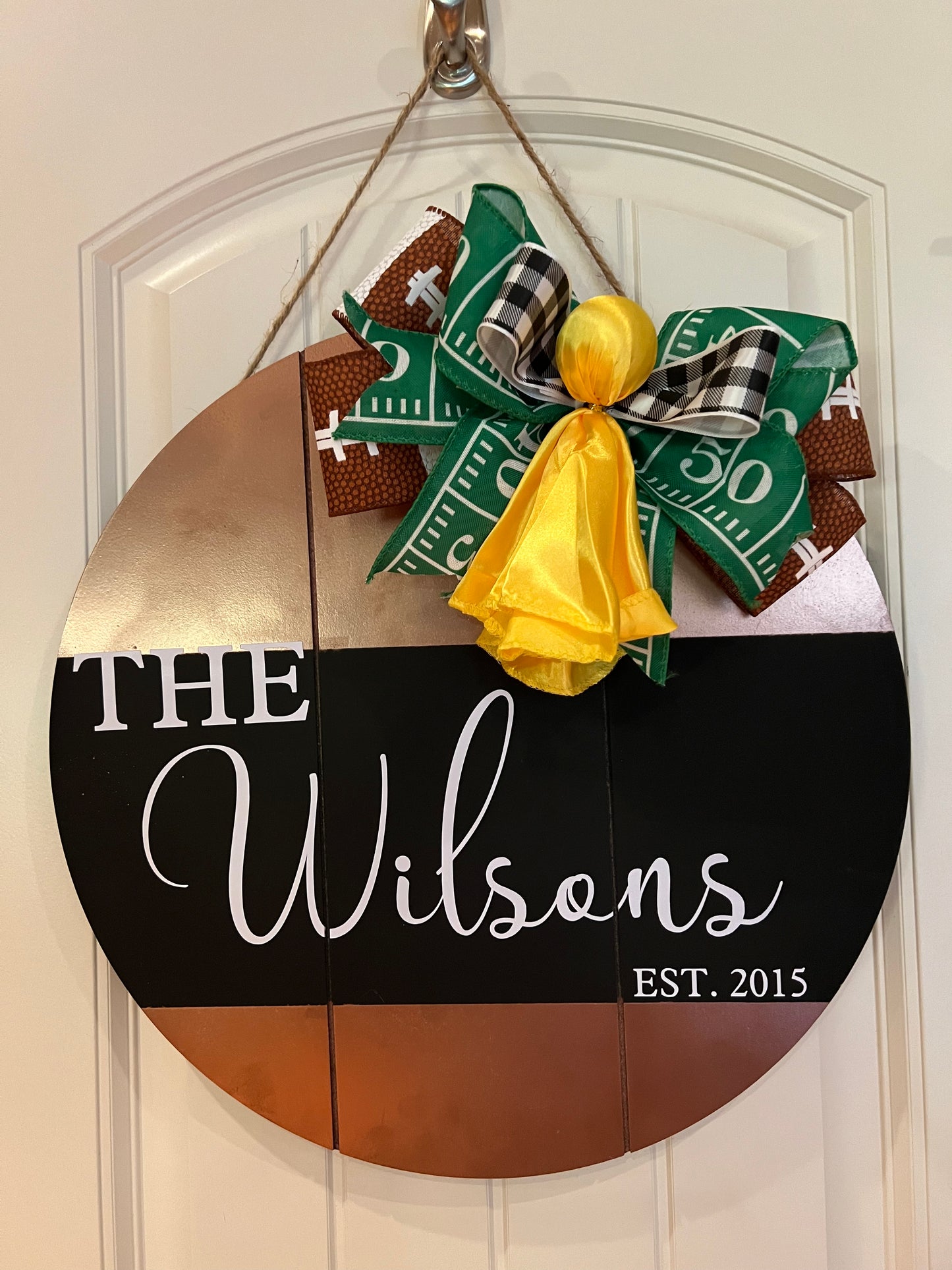 Custom Door Sign (bows not included)
