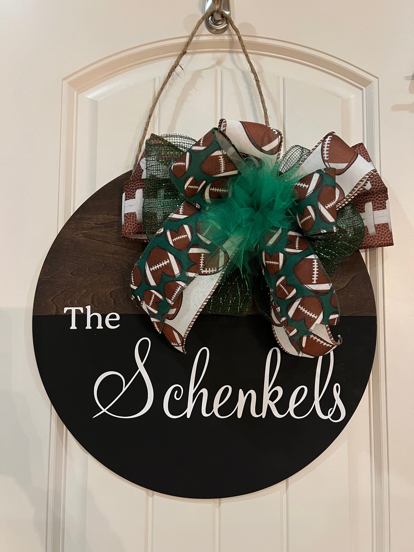 Custom Door Sign (bows not included)