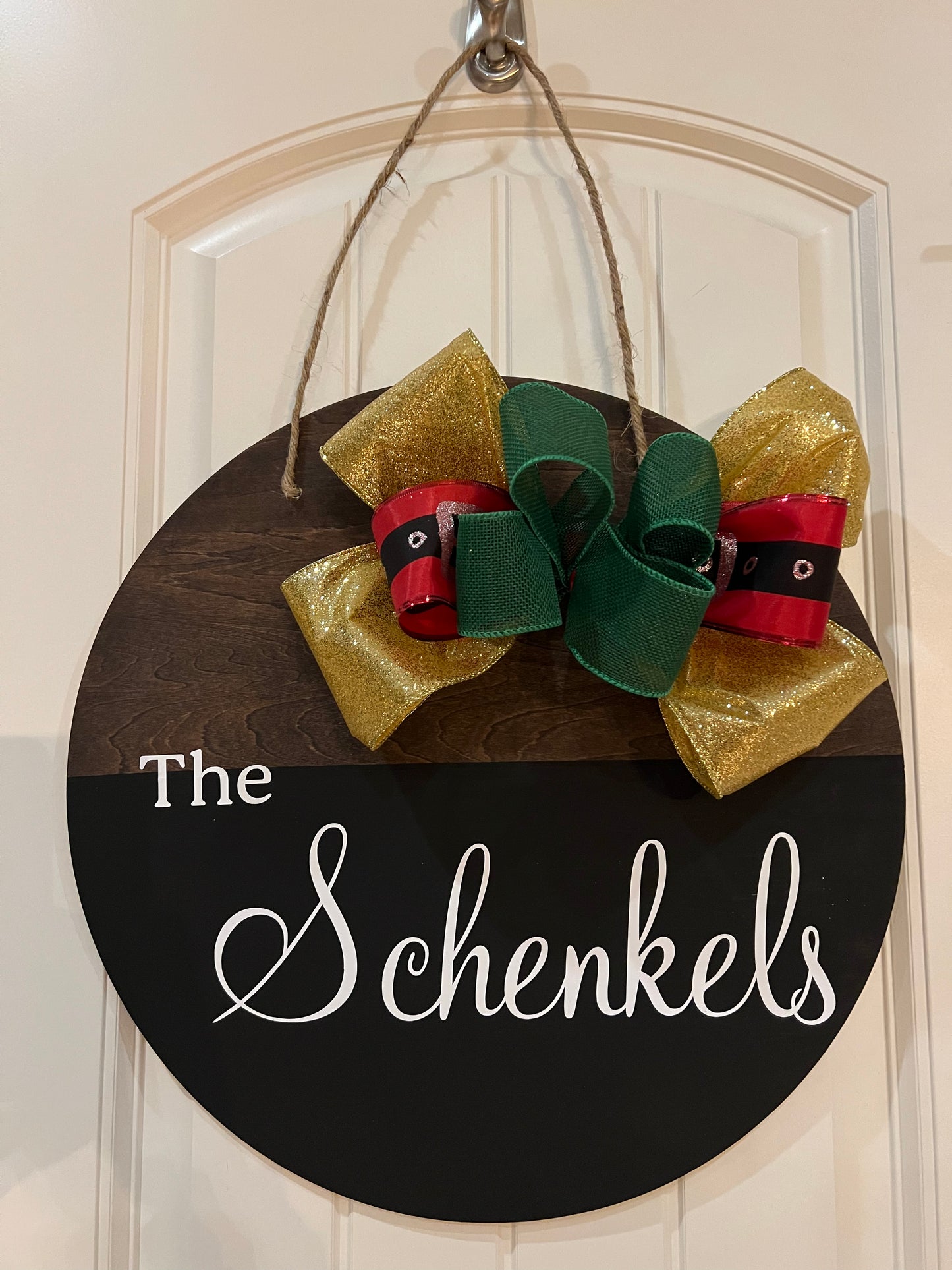 Custom Door Sign (bows not included)