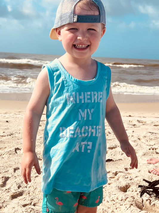 Where my beaches at? (Adult) Tank Top