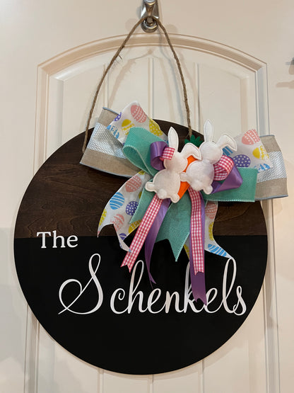 Magnetic Bow Door Sign + 4 bows